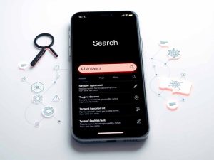 AI search tool on Apple device screen